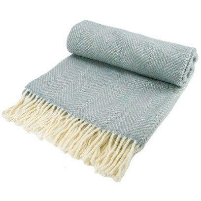Wool_Blanket_Online_Herringbone_Pure_New_Wool_Throw_DUCK_EGG_2